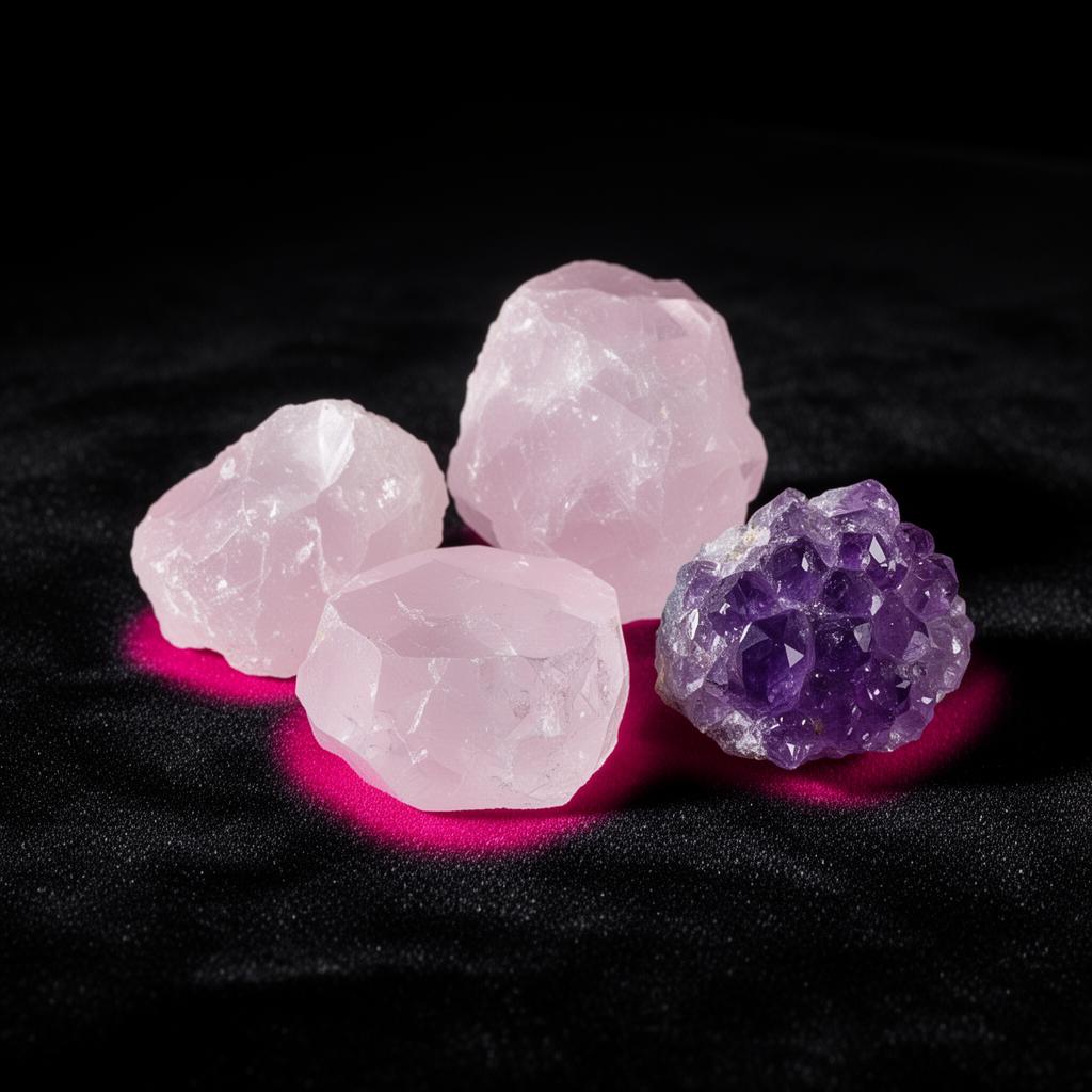 Rose Quartz & Amethyst Set